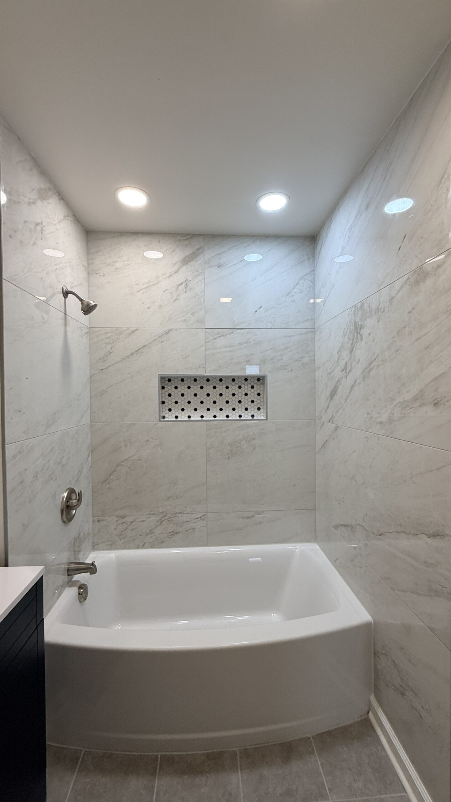 Finished custom shower